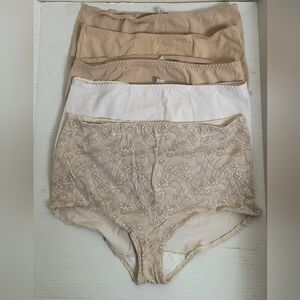 Bali 3XL/3TG Neutral Tones Set Of 5 Firm Control Brief With Tummy Panel